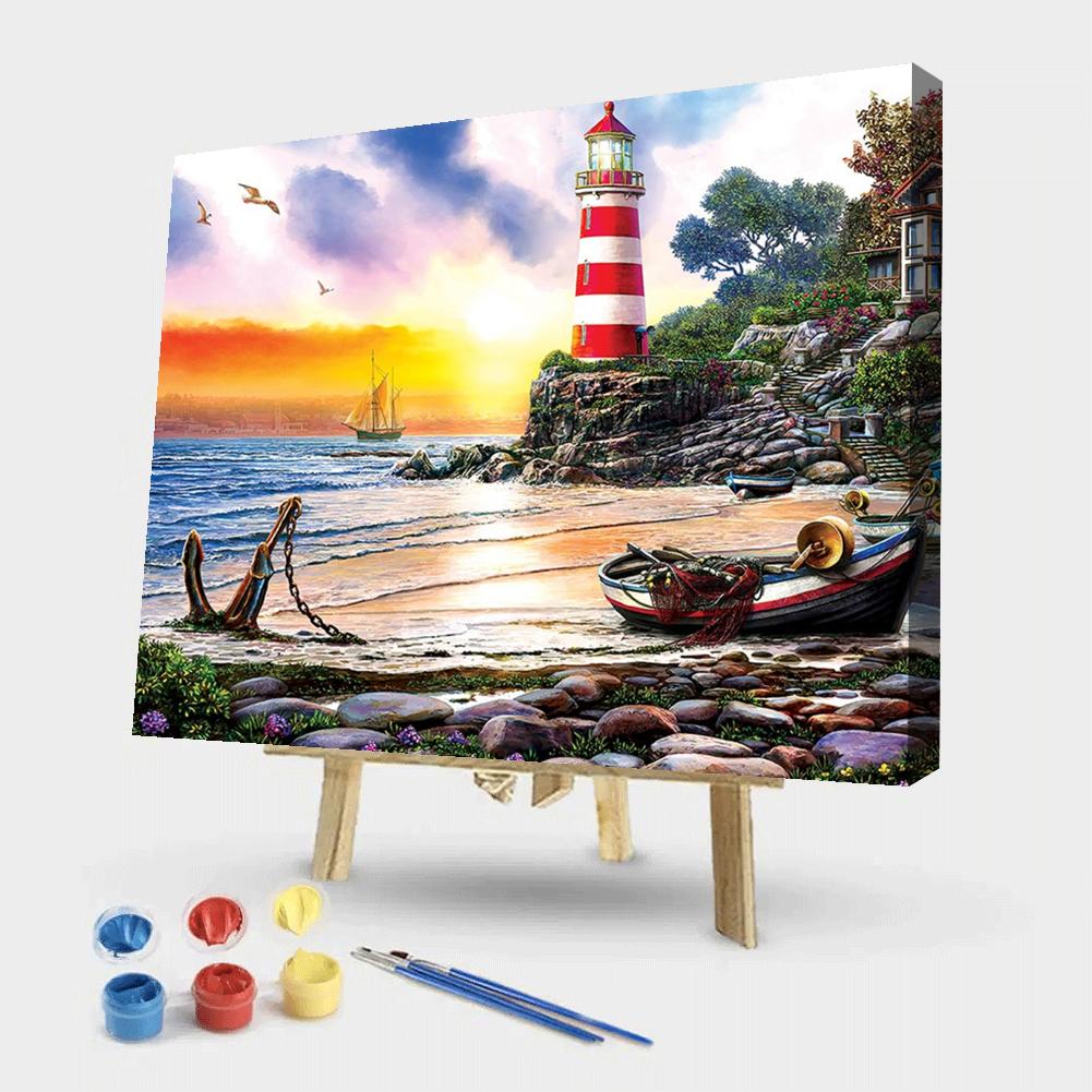 

50*40CM - Paint By Numbers - Lighthouse, 501 Original