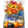 Diamond Painting-DIY Full Round Drill Pumpkin Sunflowers