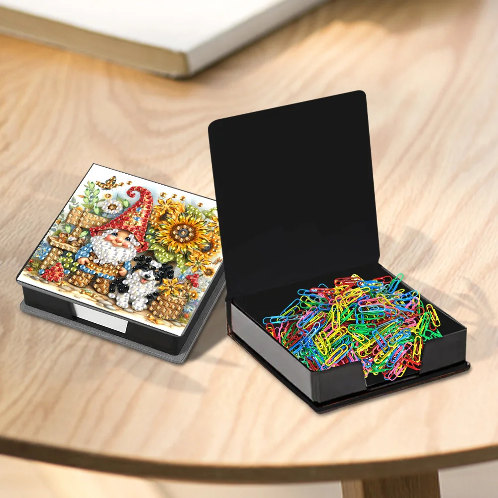 DIY Flower Gnome Diamond Painting Memo Pad Holder Mosaic Kit for DIY Art Craft