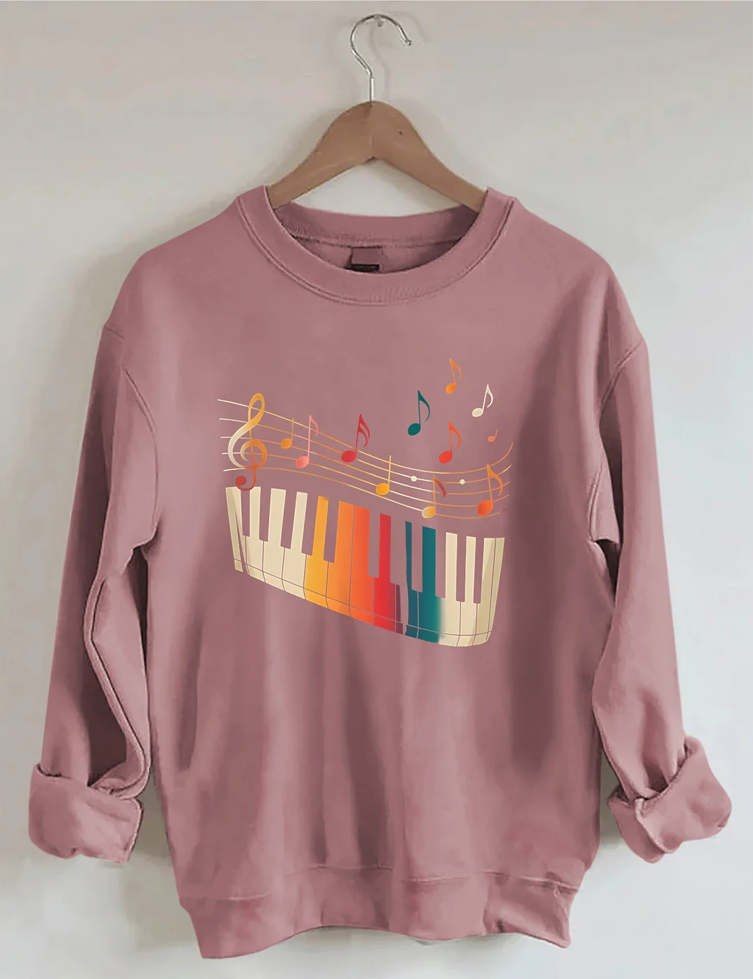 Colorful Piano Keyboard Music Sweatshirt