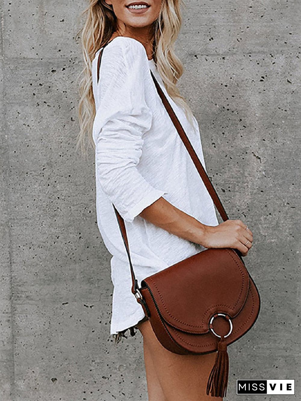 Long Sleeve Shift Floral-Print Tops