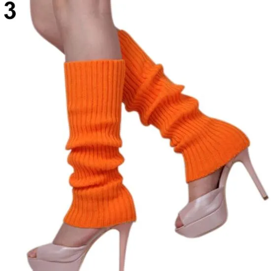 Lady Women High Socks Women Pure Colour Solid Candy Color Knit Winter Leg Warmers Loose Style Boot Socks Gift Warm boots leg