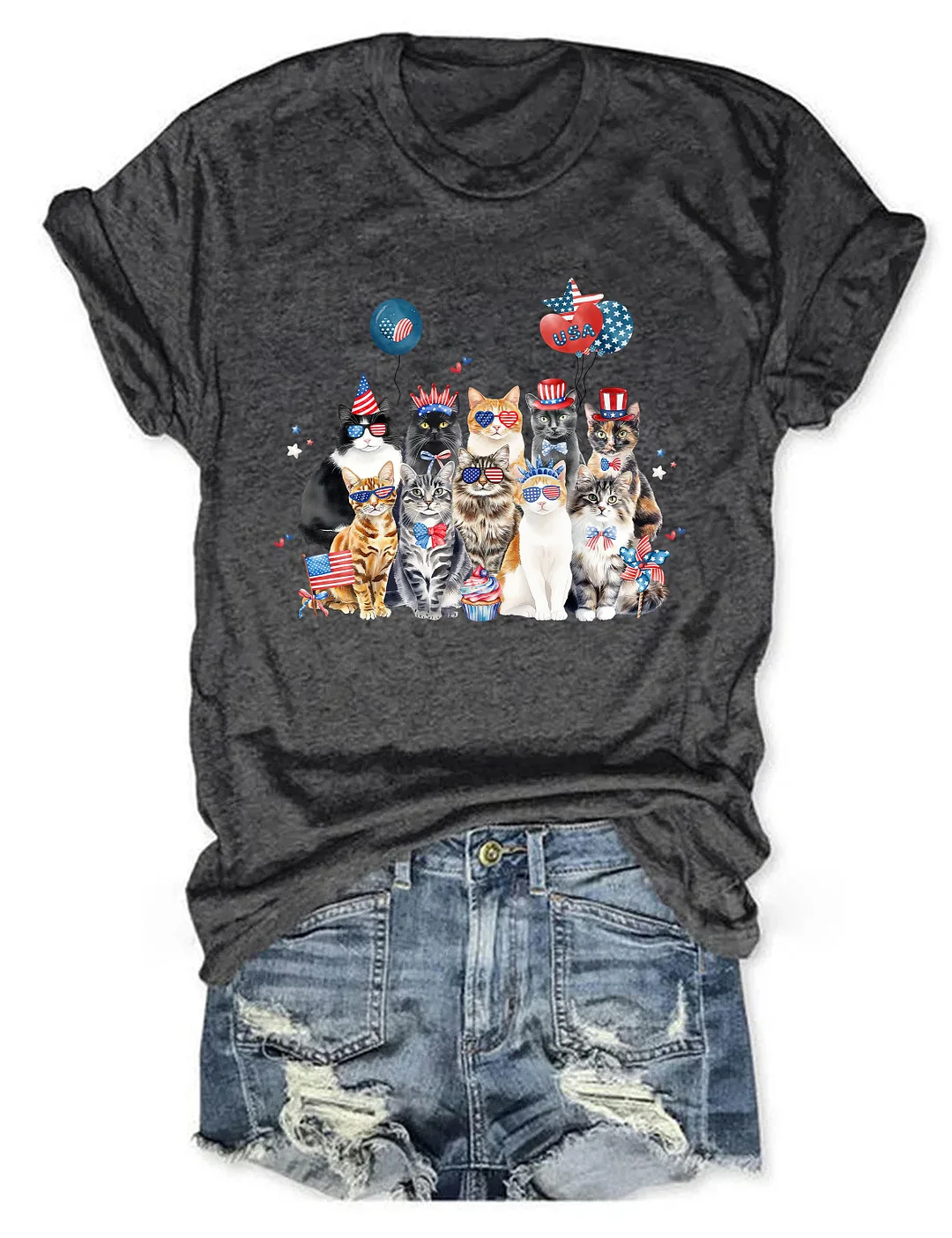 4th Of July Cat T-shirt
