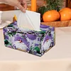 Purple Gnome Diamond Painting Tissue Box Wooden Diamond Art Tissue Storage Box