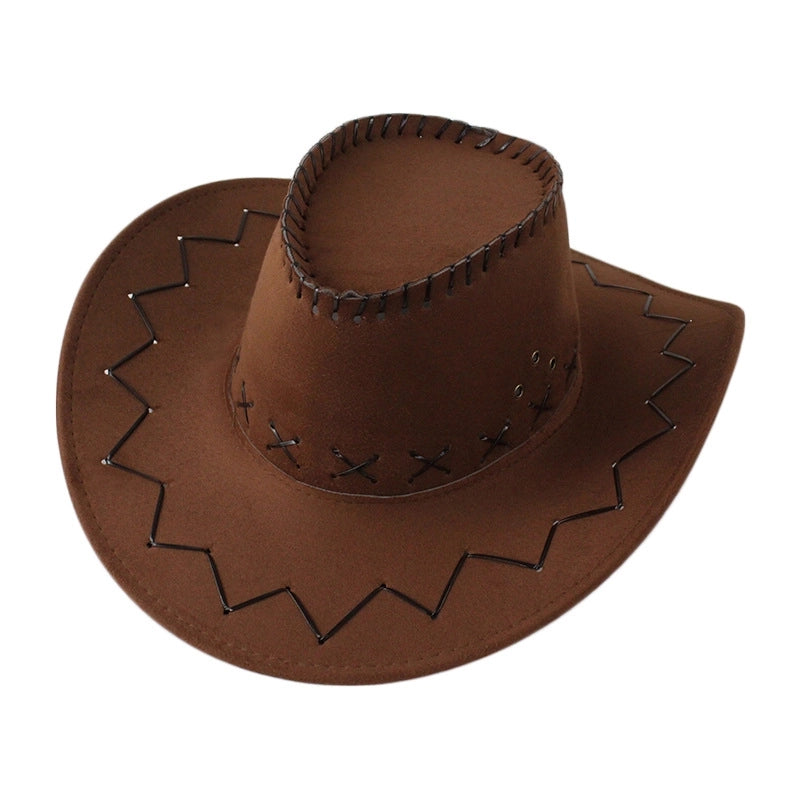 Western Cowboy Hat Knight Hat Men’s And Women’s Sun Hat Big Along Outdoor Performance Cowboy Hat Big Eaves Prairie Travel Hat