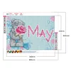 5D Diamond Painting Kit DIY Bear Monthly Full Round Drill Mosaic (B3067)