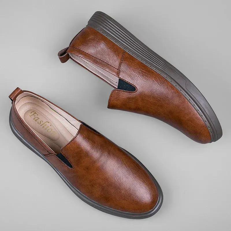 Men's Leather Loafers &ndash; Milano Slip-On Smart Casual Shoes &ndash; view 2