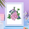 12pcs Flower DIY Mini Round Diamond Painting Set Decor No Frame 15x18cm