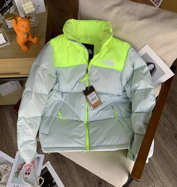 1996 The North Face Fluorescent Green Down Jacket #Men's
