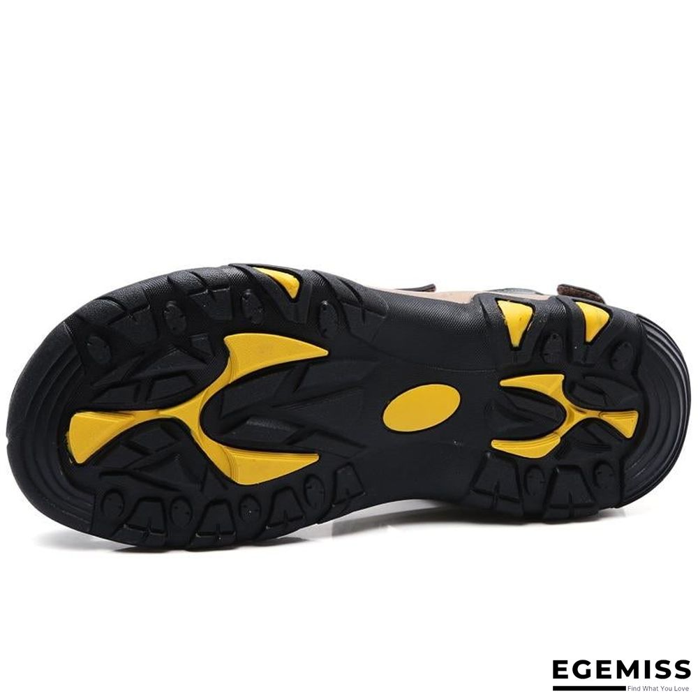 Men Genuine Leather Sandals Beach Outdoor Sandals | EGEMISS