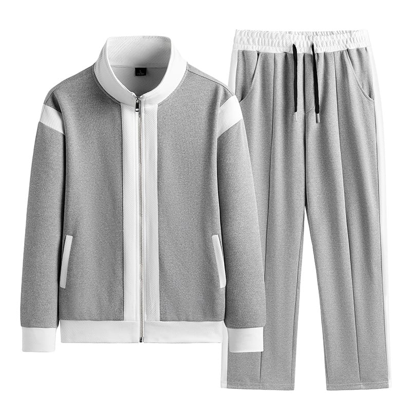Men's Outfit Casual 2 Piece Contrast Sports Jogging Tracksuits Set ...