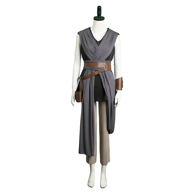The Last Jedi Rey Gray Outfit Ver.2 Cosplay Costume Halloween Carnival Suit