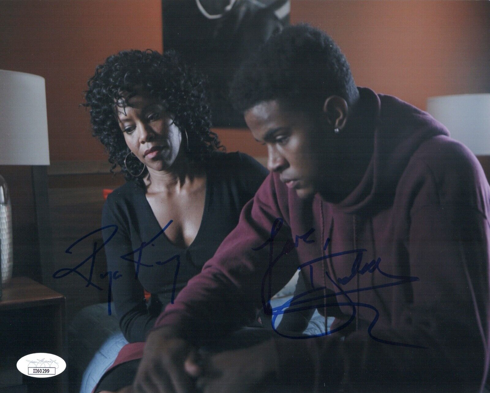 REGINA KING & TREVOR JACKSON American Crime Signed 8x10 Photo Poster painting Autograph JSA COA