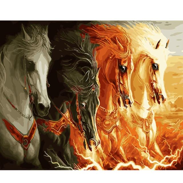 

Horses From Hell – Paint By Numbers - 40*50CM, 501 Original