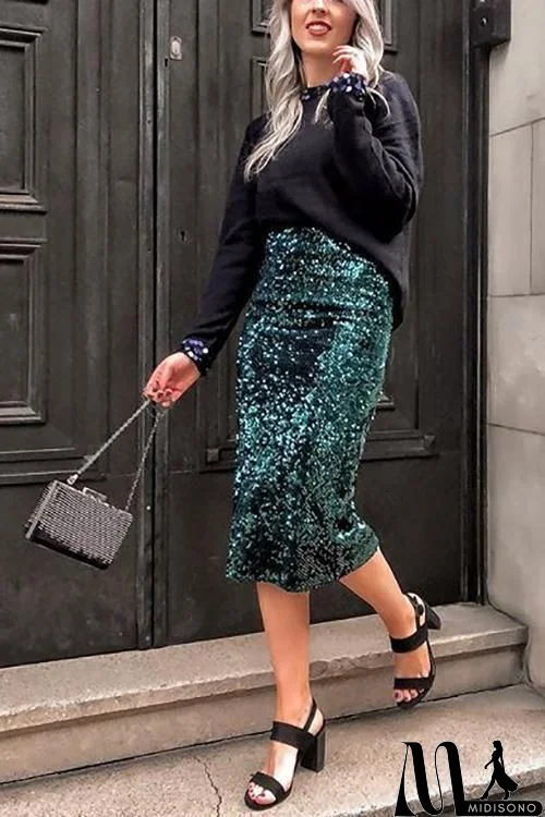 Sequin Pencil Skirt