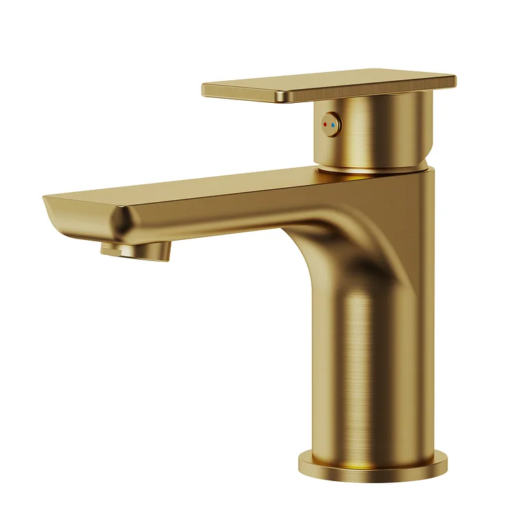 EVERSTEIN Single Handle Bathroom Sink Faucet in Brushed Gold SFS-1120-GD
