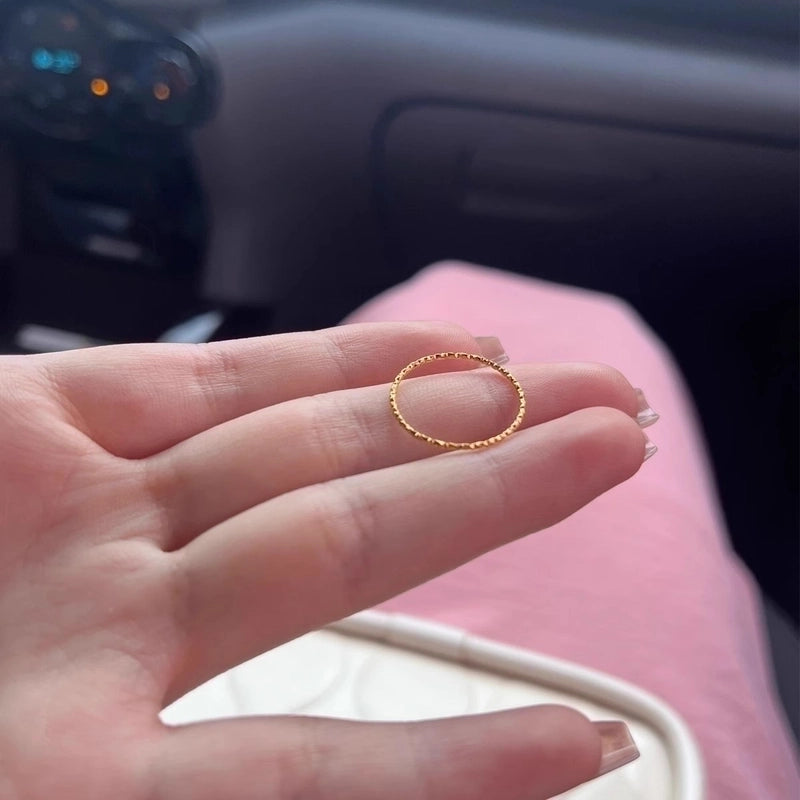 Titanium Steel Minimalist Geometric Rings