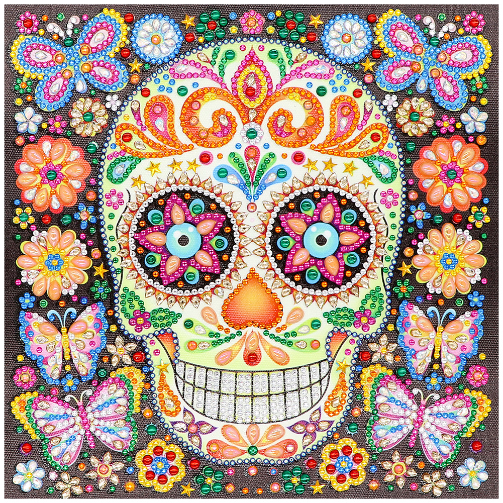 Skull 30*30cm(canvas) special shaped drill diamond painting