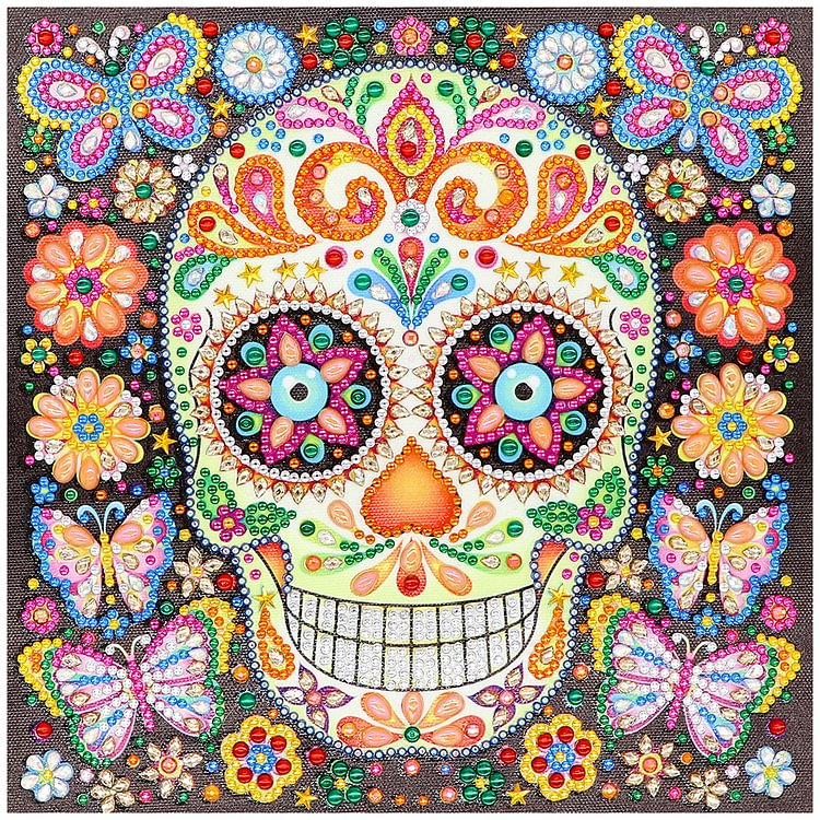 30*30cm  Special Shaped Diamond Painting Skull