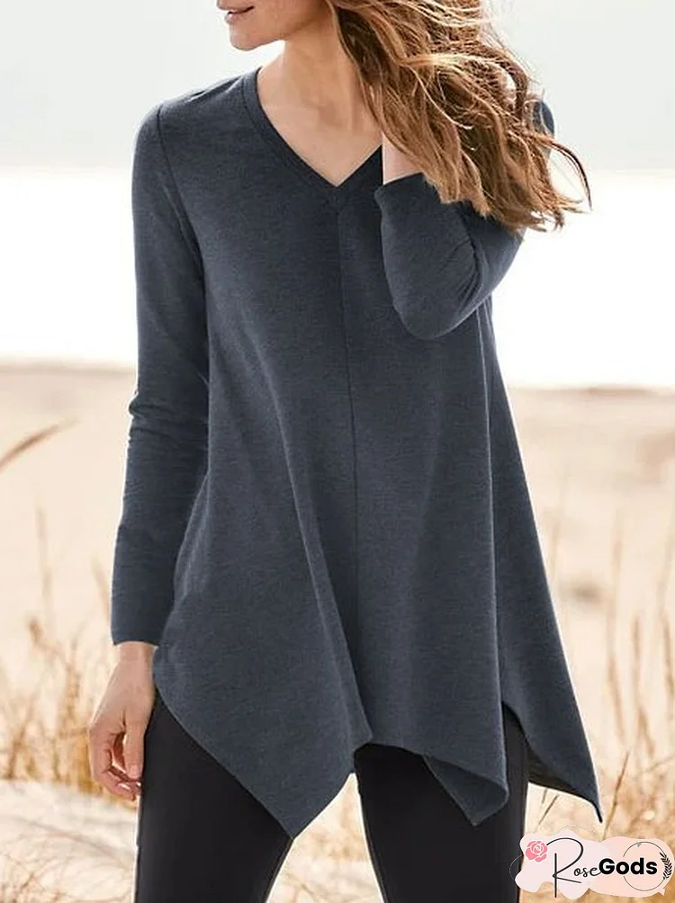 Long Sleeve A-Line Shirts & Tops