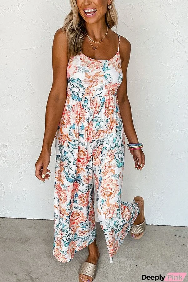 Blossom Babe Floral Relaxed Wide Leg Jumpsuit