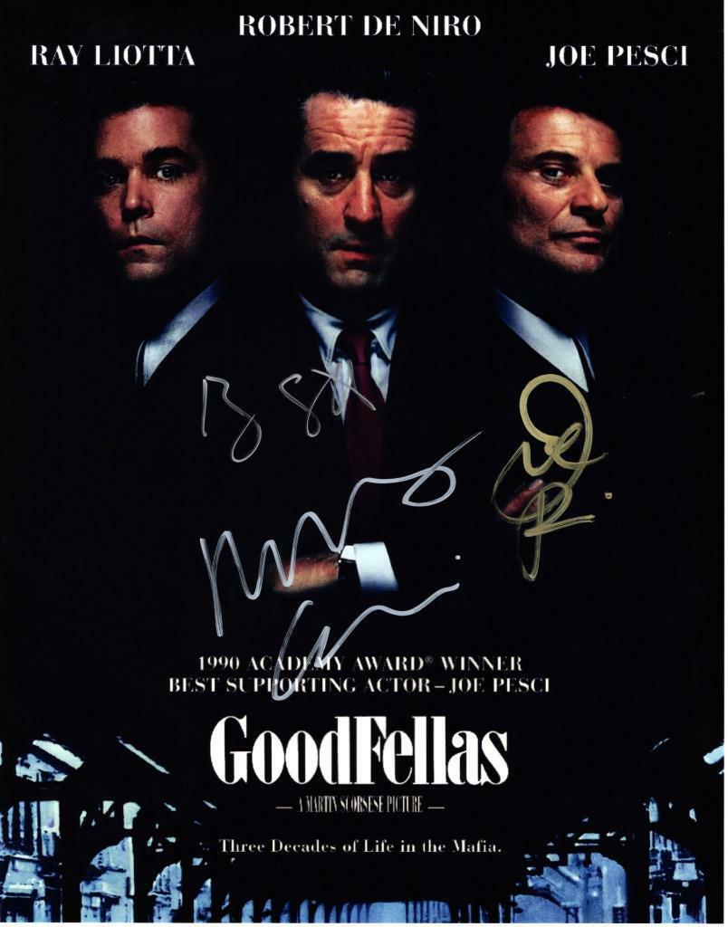 Ray Liotta Joe Pesci DeNiro signed 11x14 Photo Poster painting autograph Pic autographed and COA