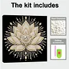 (30x30cm)DIY Lotus Flower Pearl Painting Kit With Inner Frame Home Decor