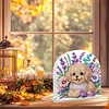 (US Only)Puppy Flower DIY Diamond Napkin Holder Set Unique Gift for Friends and Family