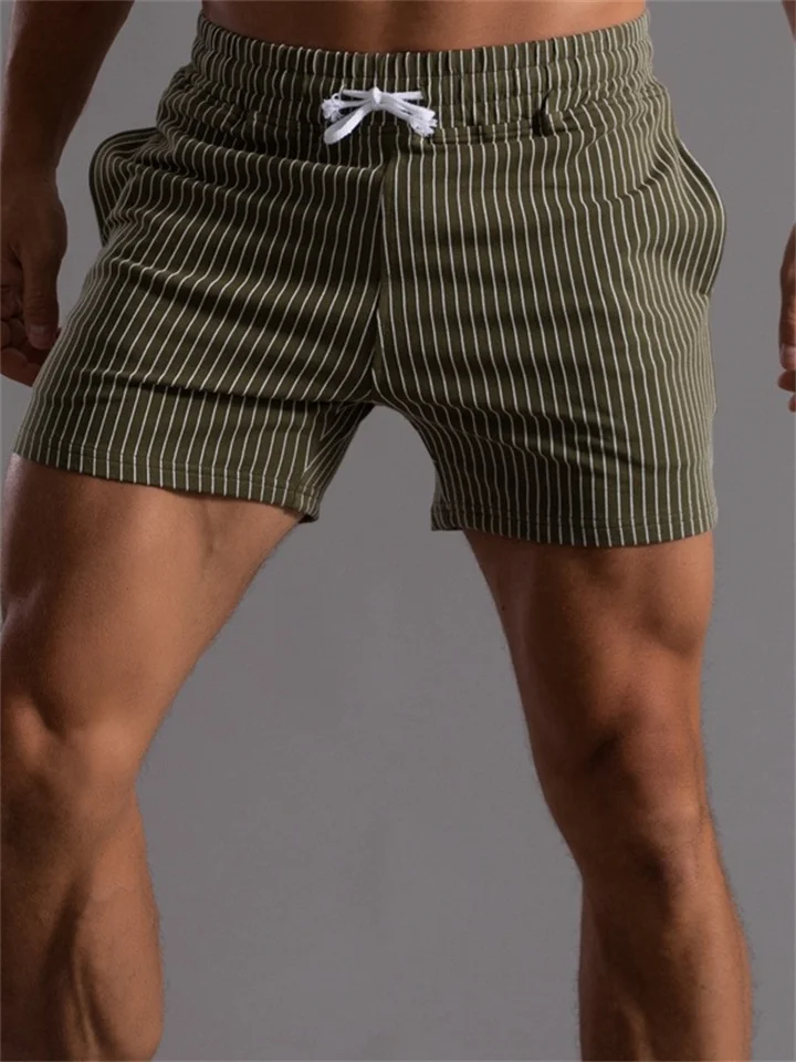 Men's Shorts Chino Shorts Bermuda shorts Work Shorts Workout Shorts Pocket Drawstring Elastic Waist Plain Comfort Breathable Short Sports Outdoor Daily Stylish Casual / Sporty ArmyGreen Black-Cosfine