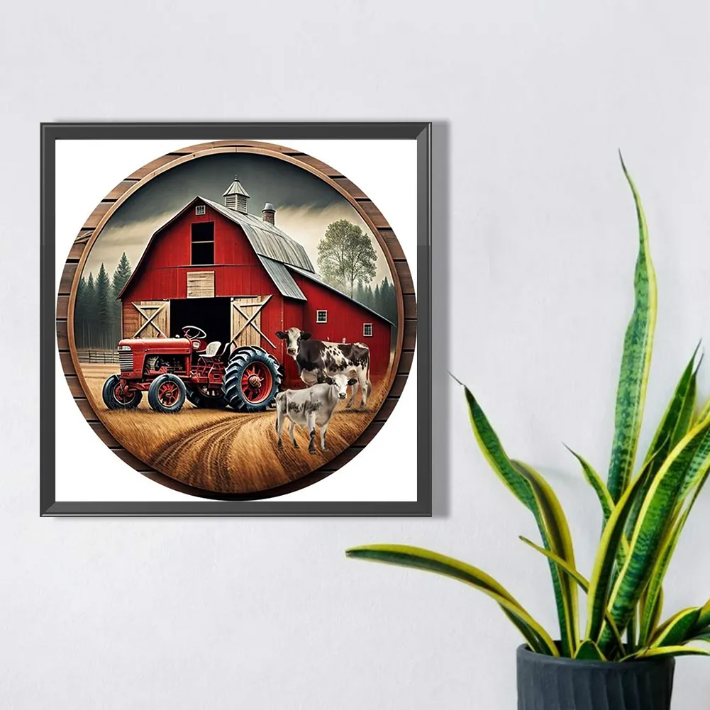 Diamond Painting - Full Square Drill - Farm Cow(Canvas|45*45cm)