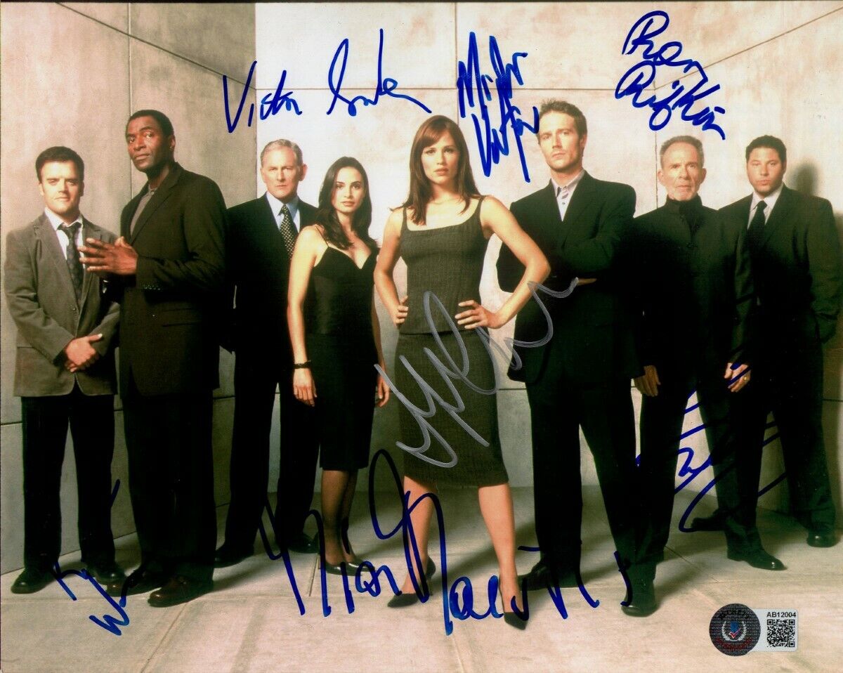 Alias Cast Signed Autograph 8X10 Photo Poster painting Jennifer Garner Garber Rifkin BAS AB12004