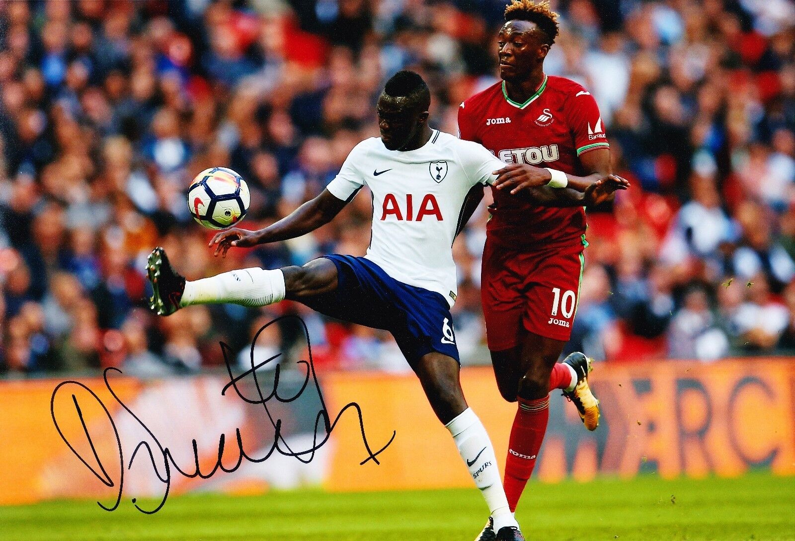 Davinson SANCHEZ Signed 12X8 Photo Poster painting SPURS Tottenham Hotspur AFTAL COA (1842)