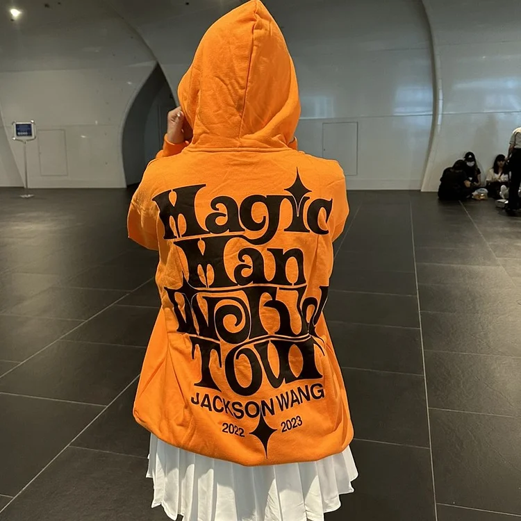 KPOP Jackson Wang Magic Man World Tour Merch Hoodie Cotton Casual