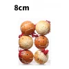 6PCS Gingerbread Foam 8CM Hanging Decor Balls