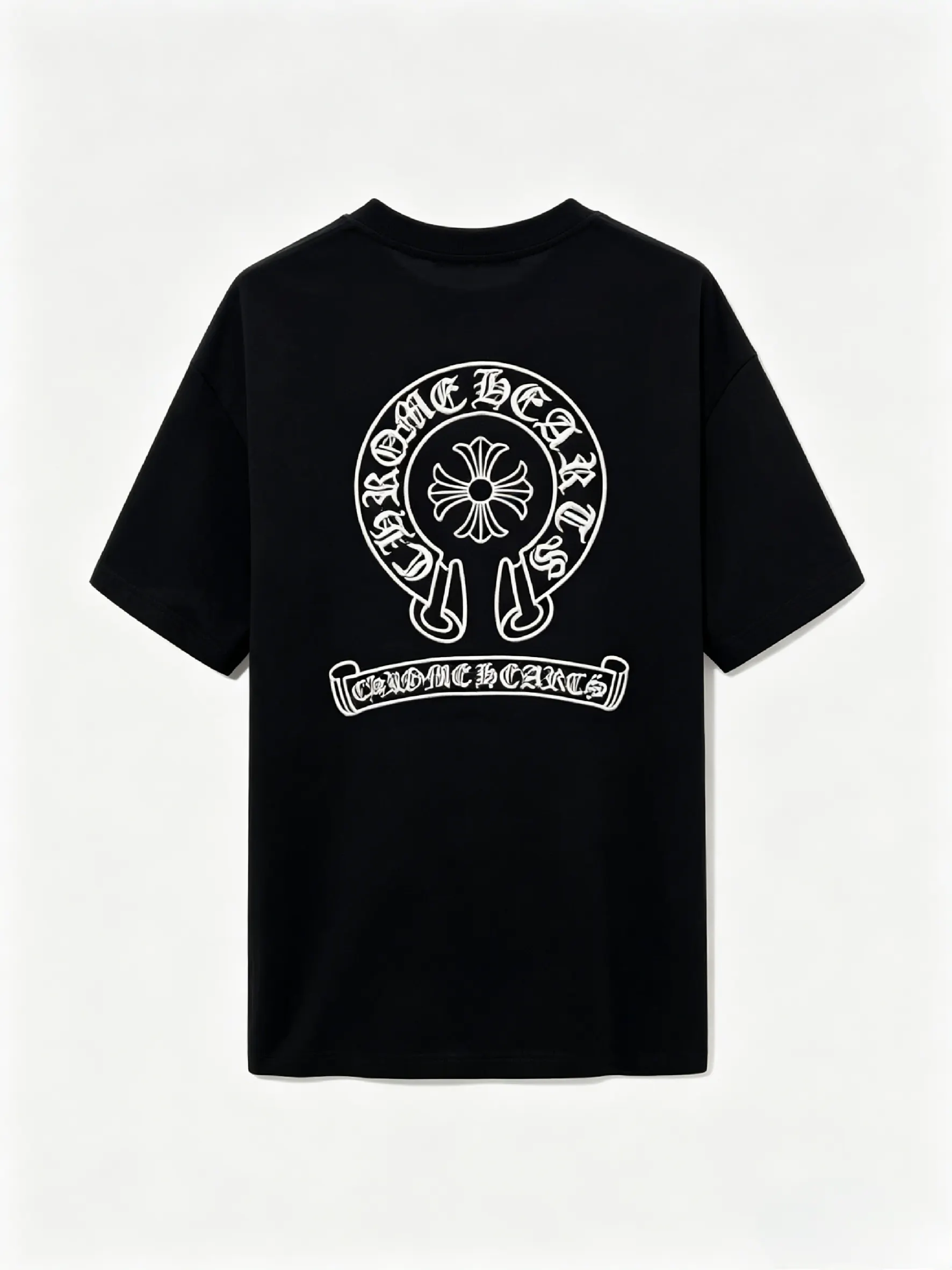 Black Gothic Cross T-Shirt Back View