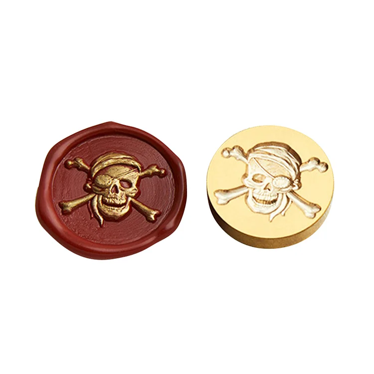 Special-shaped Stamp Copper Head 3D Relief for Wedding Card (Skeletal Pirate)