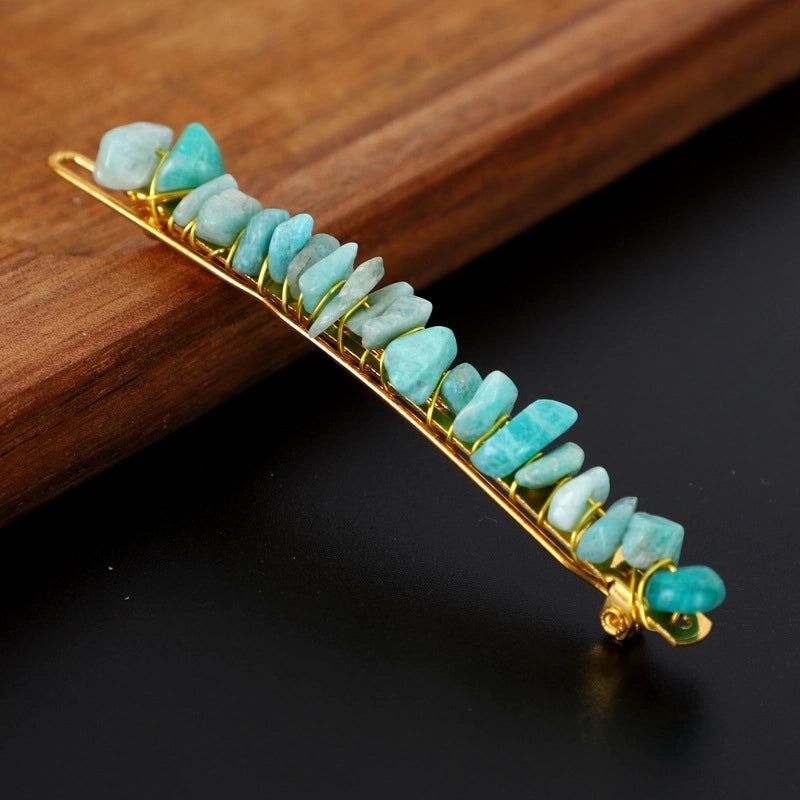 Women’s Retro Geometric Natural Crystal Hair Clip
