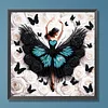 Diamond Painting-DIY Crystal Rhinestone Black Butterfly Girl(Box Packaging)