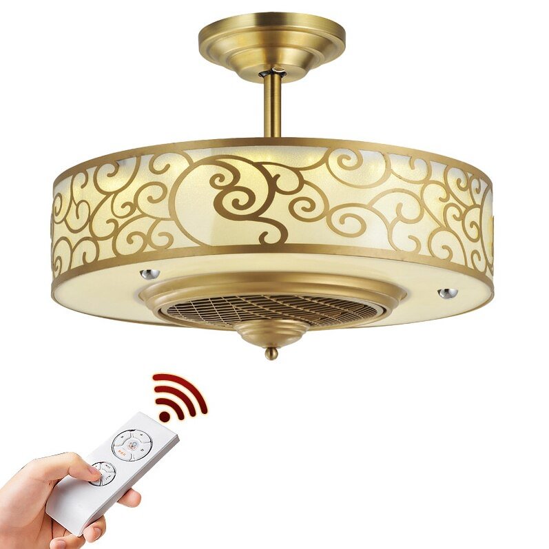 LED Nordic Iron Acrylic Copper Ceiling Fan.LED Lamp.LED Light.Ceiling Lights.LED Ceiling Light.Ceiling Lamp For Foyer Bedroom