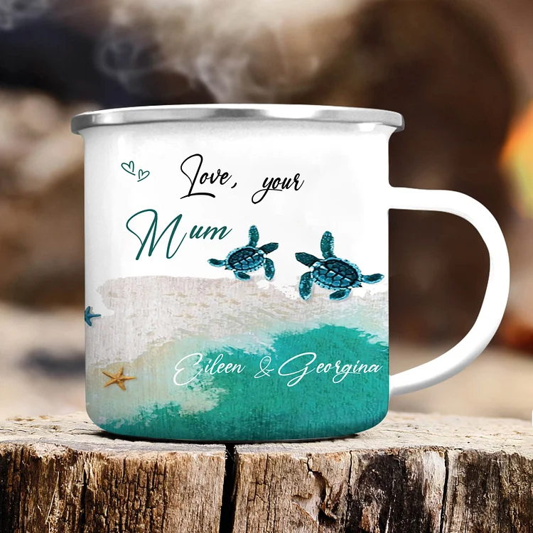 Personalized 2 Names Mug-Custom To My Daughter Christmas Birthday Gift Ceramic Coffee Mug for Family