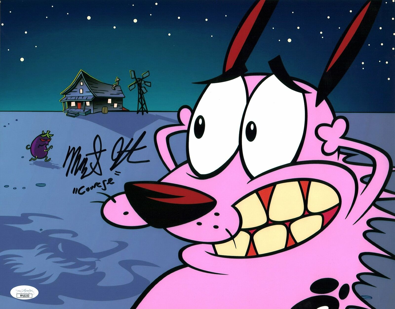 Marty Grabstein Courage the Cowardly Dog 11x14 Photo Poster painting Signed Autograph JSA COA