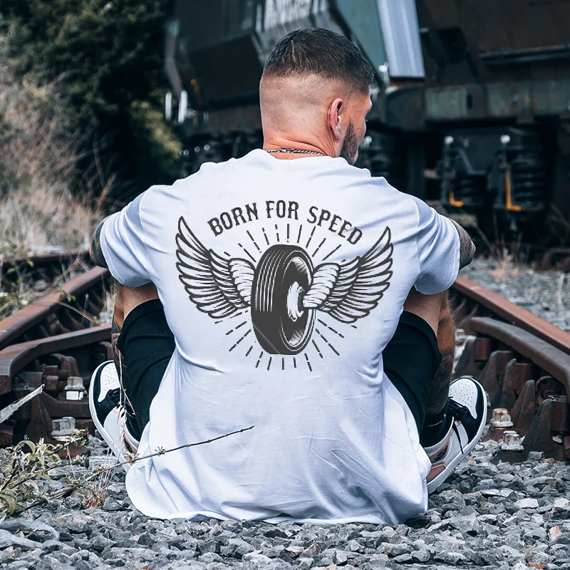 UPRANDY Born For Speed Printed Men's Casual T-shirt -  UPRANDY