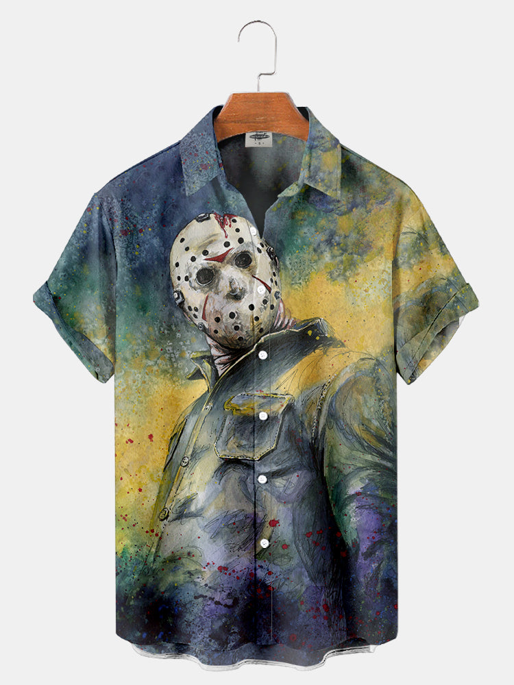 Men's classic monsters Printed Shirt PLUSCLOTHESMAN