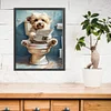 Dog Toilet-11CT Stamped/Counted Cross Stitch 40*50cm/15.75*19.69in