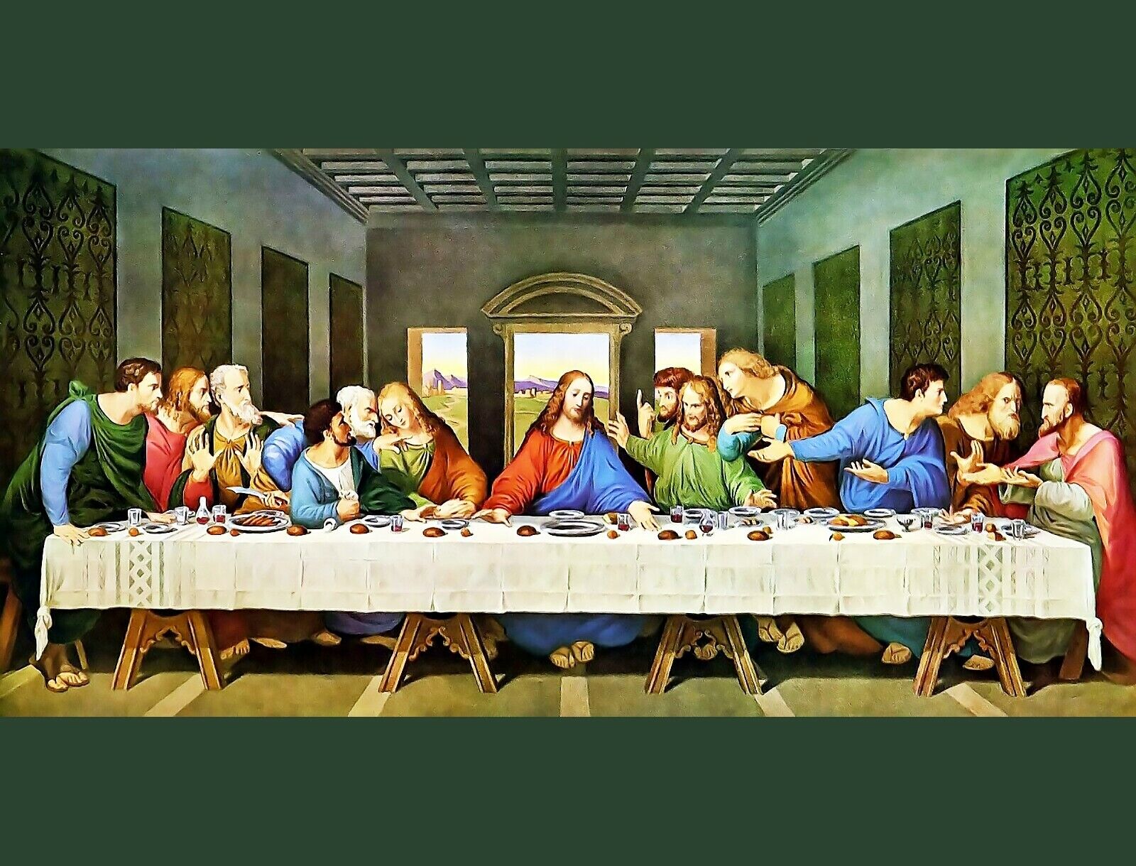 LEONARDO DA VINCI'S JESUS CHRIST & THE LAST SUPPER RESTORED 8.5X11 Photo Poster painting REPRINT