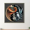 5D diy volle quadratische bohrer diamant malerei yin yang symbol vogel dekor (zqa229)