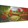 Autumn Colors Of Lotus Pond - 14CT Stamped Cross Stitch 103*58cm/40.55*22.83in