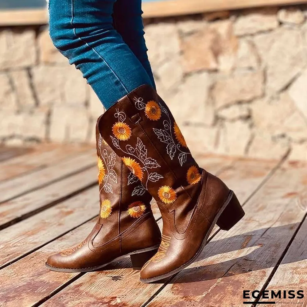 Large Size Fashion Women's Boots In Autumn and Winter Martin Boots Thick Heel | EGEMISS