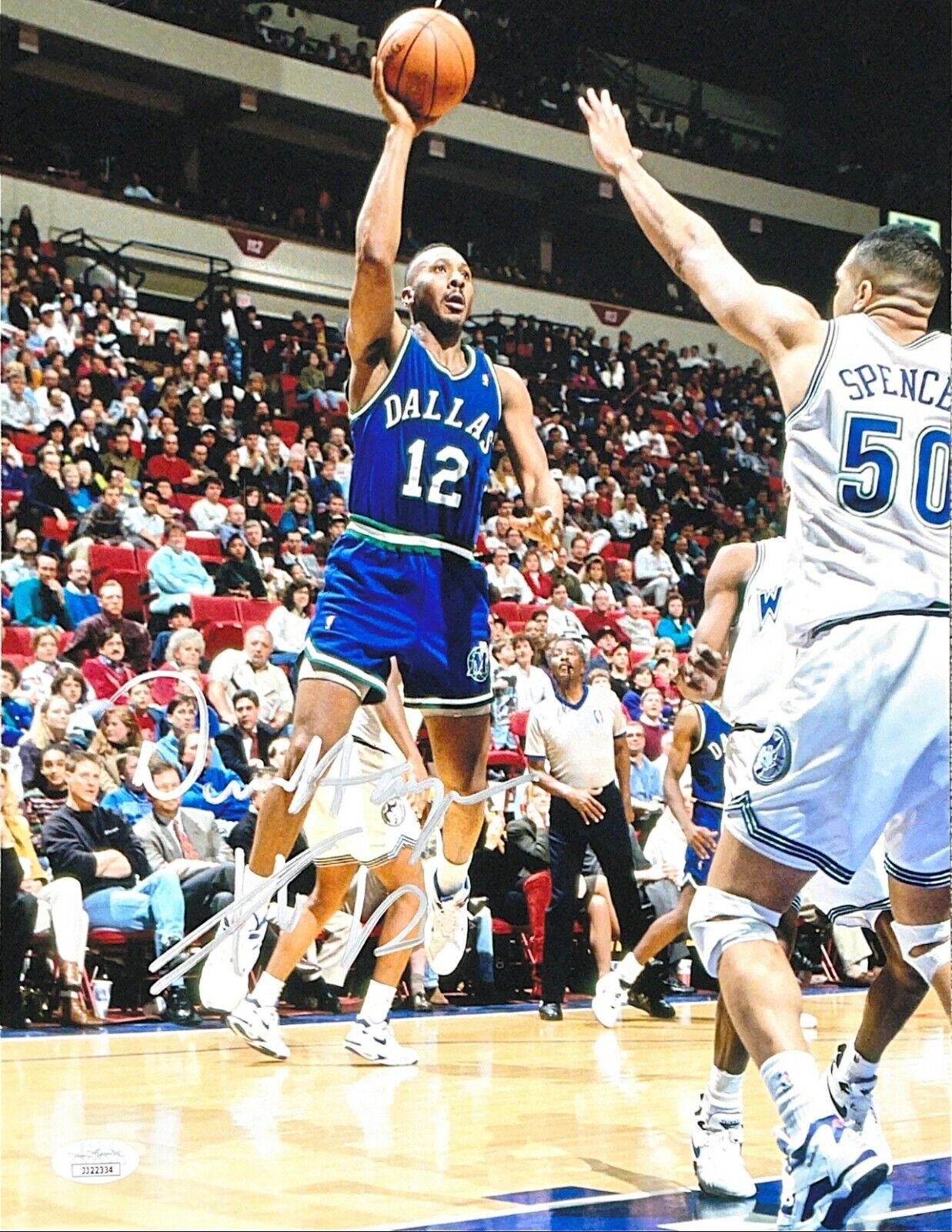 DALLAS MAVERICKS DEREK HARPER HAND SIGNED AUTOGRAPHED 11X14 Photo Poster painting WITH JSA COA