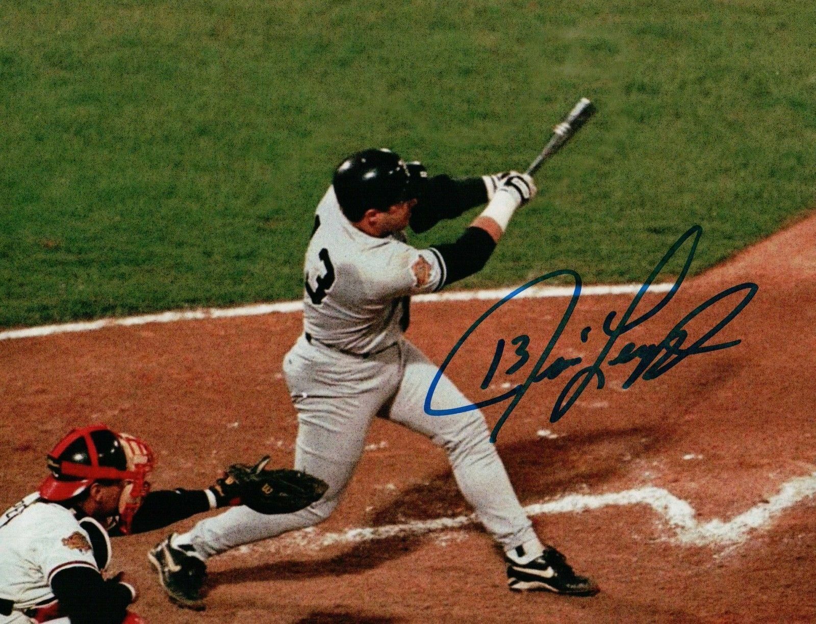 Jim Leyritz Signed 8X10 Photo Poster painting Autograph World Series Swing Yankees w/COA